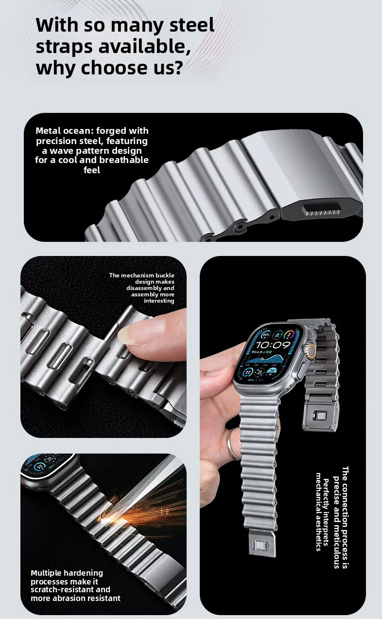 Correa Magnética de Acero Inoxidable Premium para Apple Watch