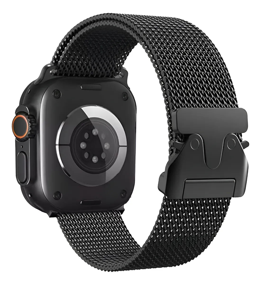 Correa Malla Milanesa de Acero Inoxidable para Apple Watch Cerradura tipo Paracaídas
