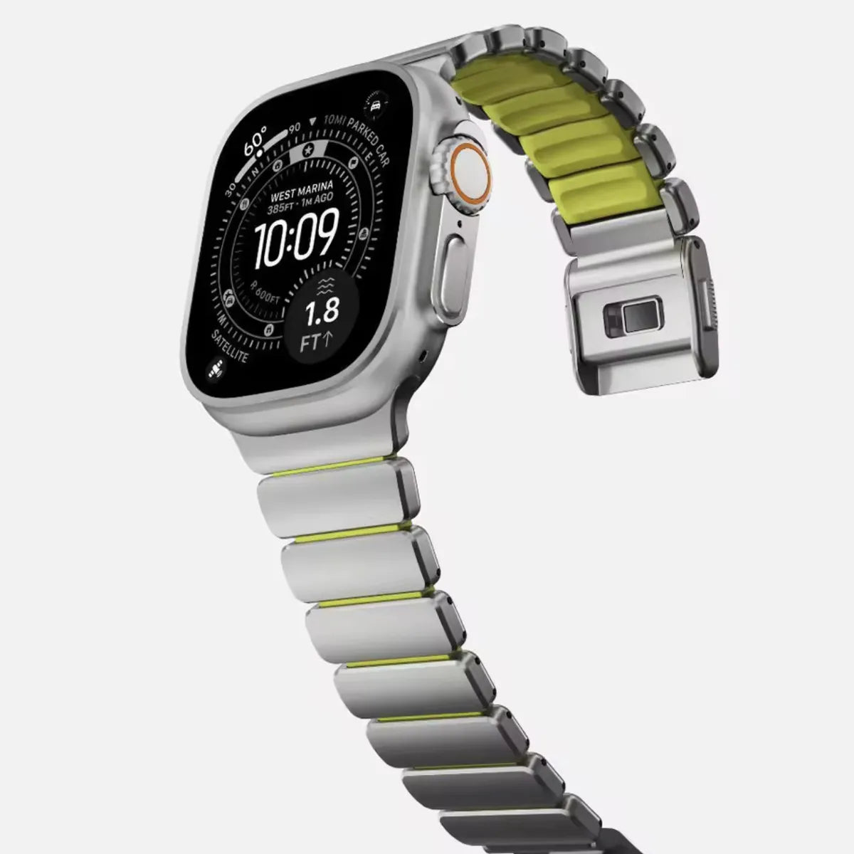 Correa De Acero Y Silicona Para Apple Watch 42-49mm Ultra