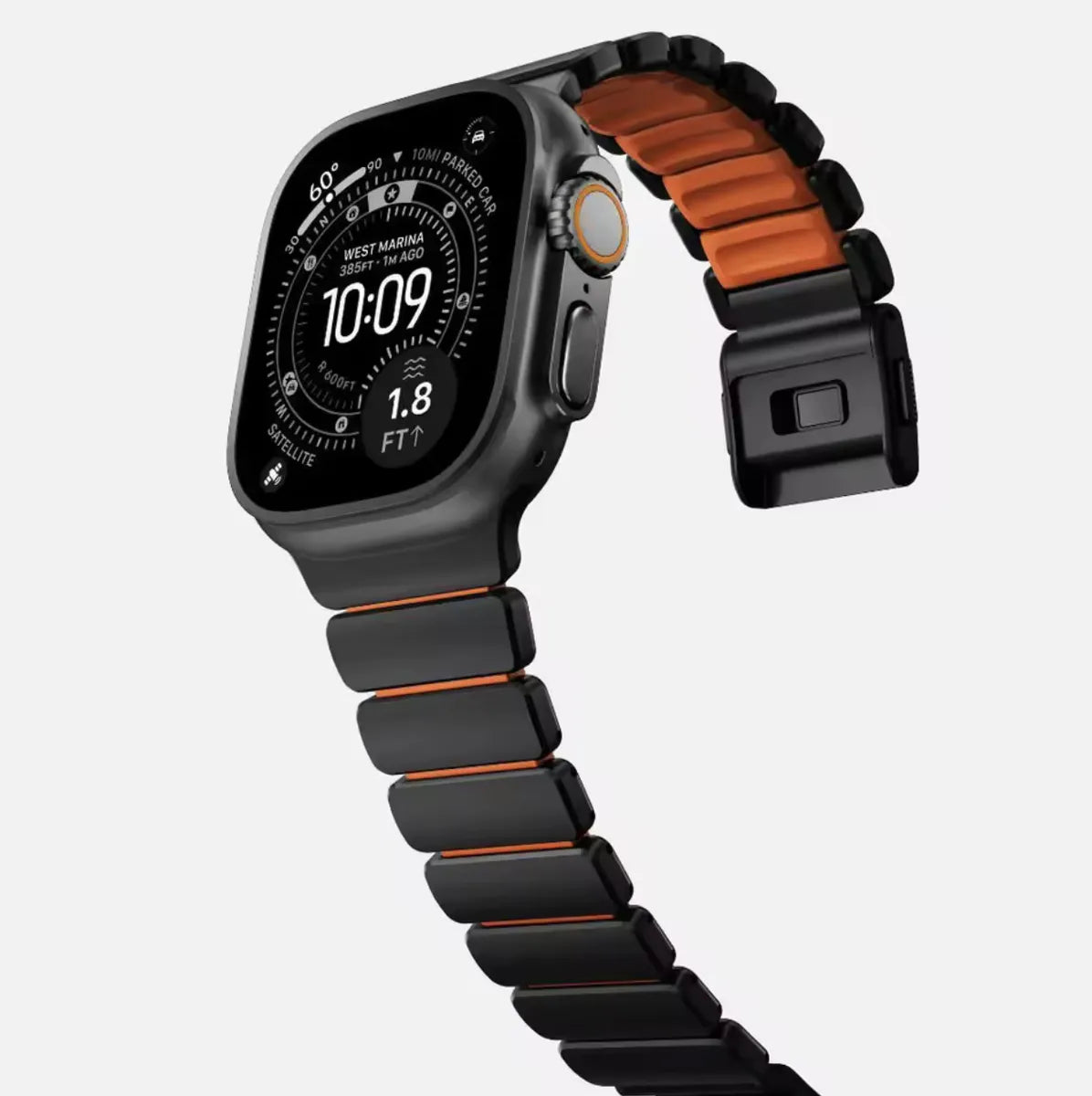 Correa De Acero Y Silicona Para Apple Watch 42-49mm Ultra