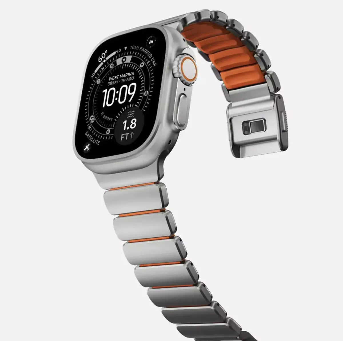 Correa De Acero Y Silicona Para Apple Watch 42-49mm Ultra