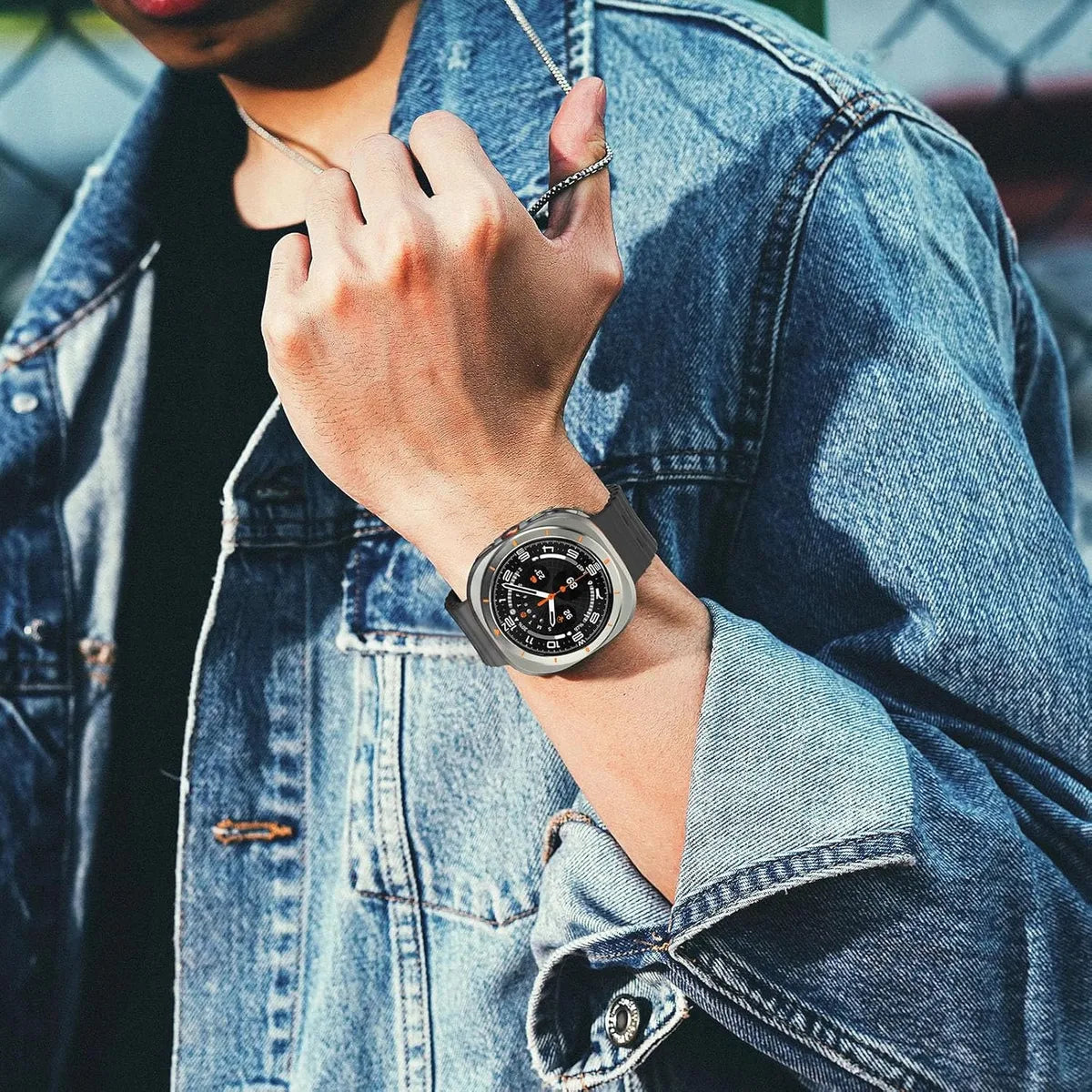 Funda Protectora Para Samsung Galaxy Watch Ultra 47 Mm, Carcasa De Metal Resistente Con Marco Trasero Cubierta De Aleación De Aluminio