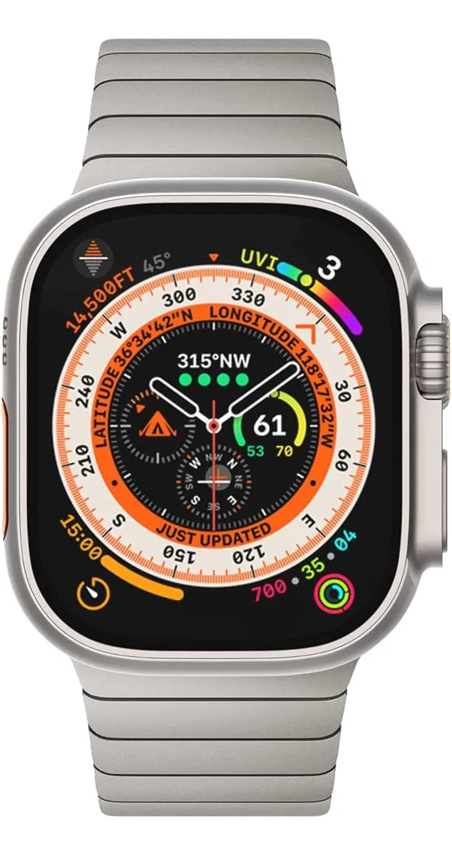 Correa Apple Watch 42 44 45 46 y 49mm Metal Negro Titan