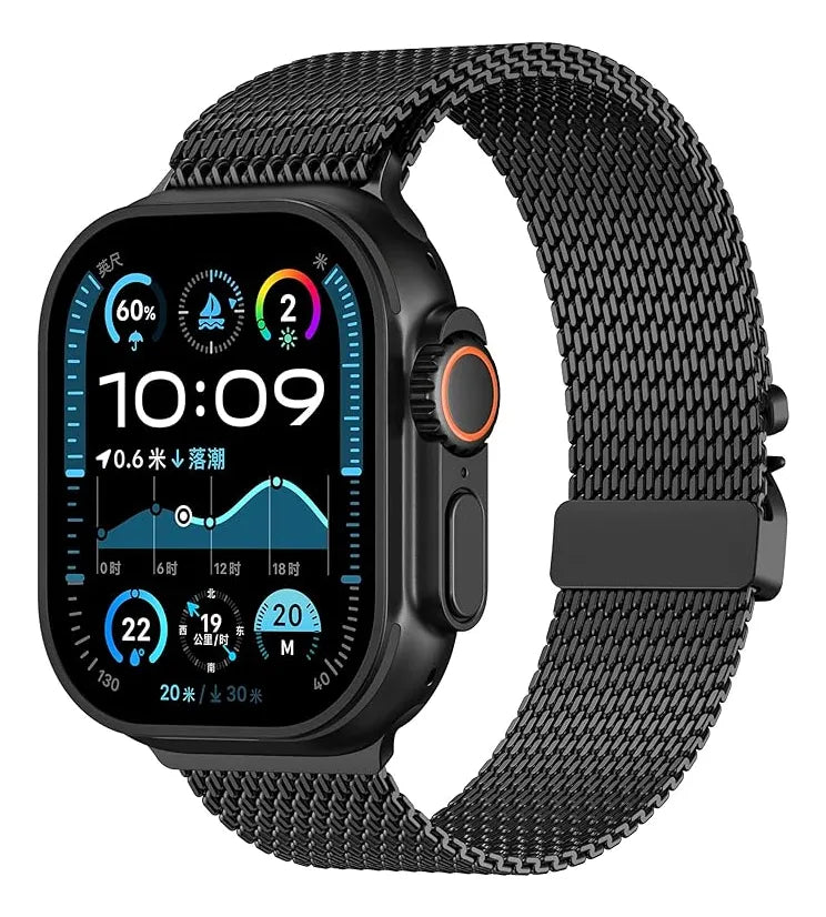 Correa De Malla Milanesa Para Apple Watch 42mm-49mm Ultra 1, 2 y 3