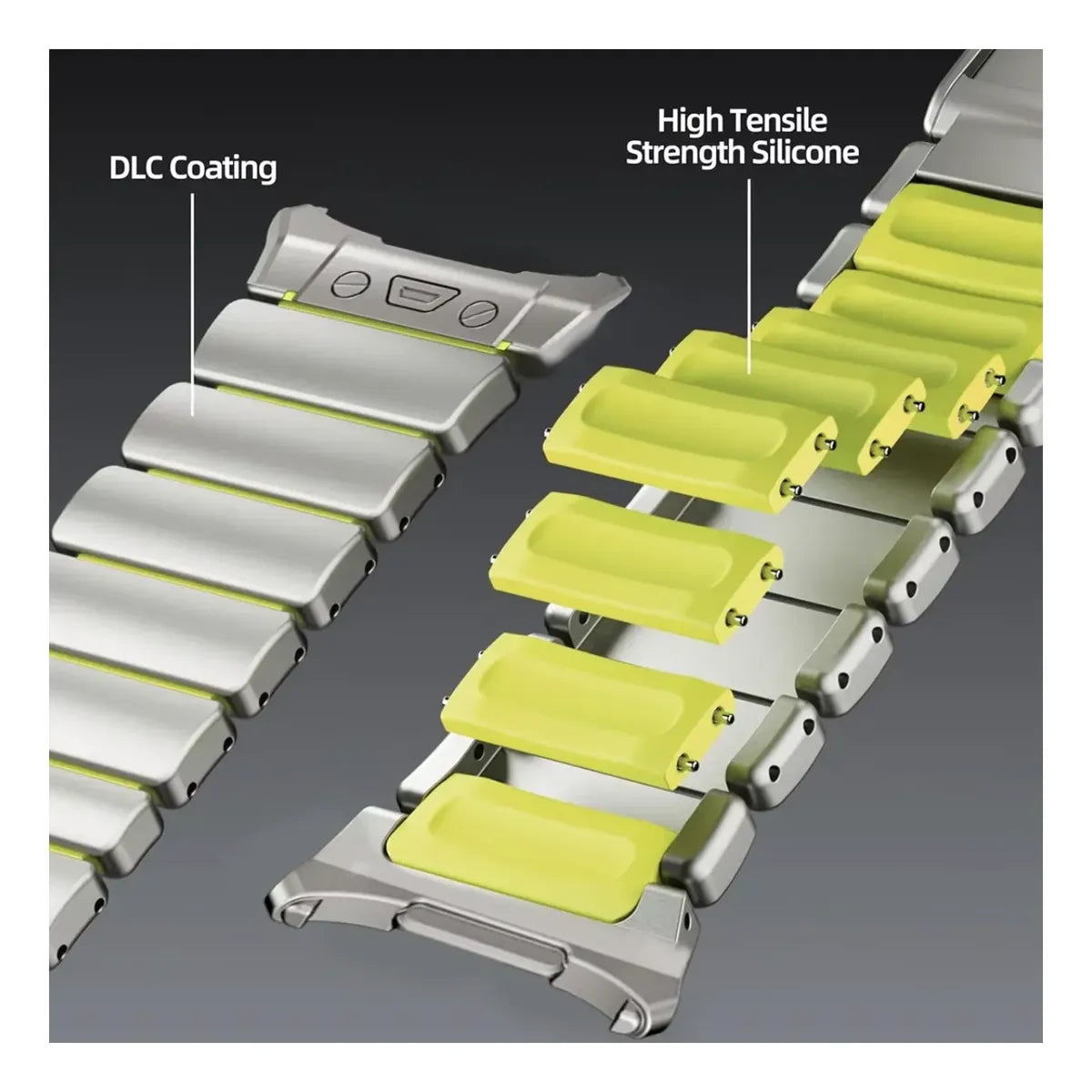 Correa De Titanio Y Silicon De Lujo Para Galaxy Watch Ultra