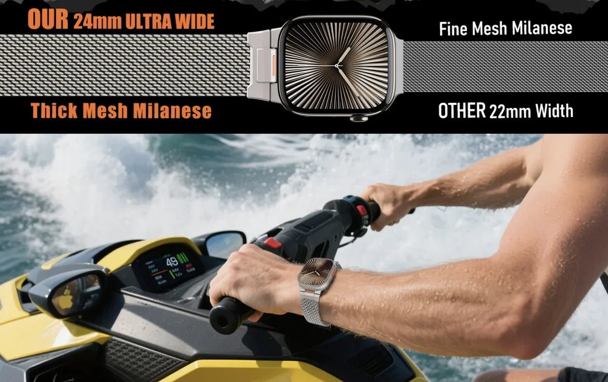 Correa Magnética Malla Milanesa Apple Watch Ultra y 42mm-49mm