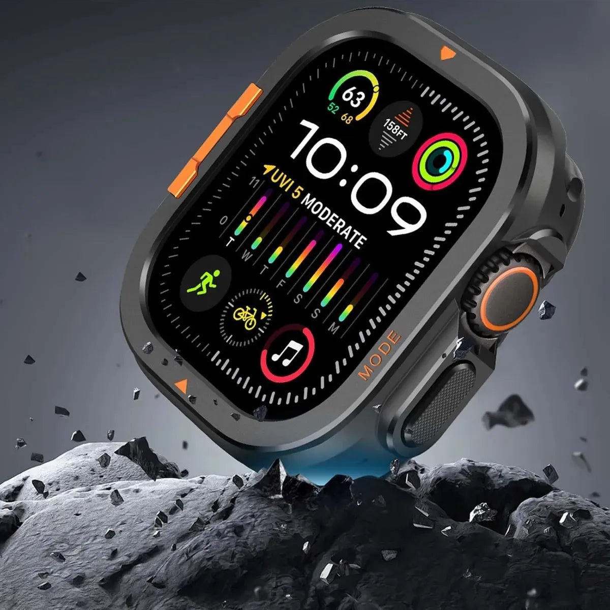 Funda De Aluminio Para Apple Watch Ultra 3, 2 Y 1, 49mm Y 46mm, Protector, Cubierta Deportiva, Marco Elevado Y Protector Trasero, Apple Watch 10 Y 11