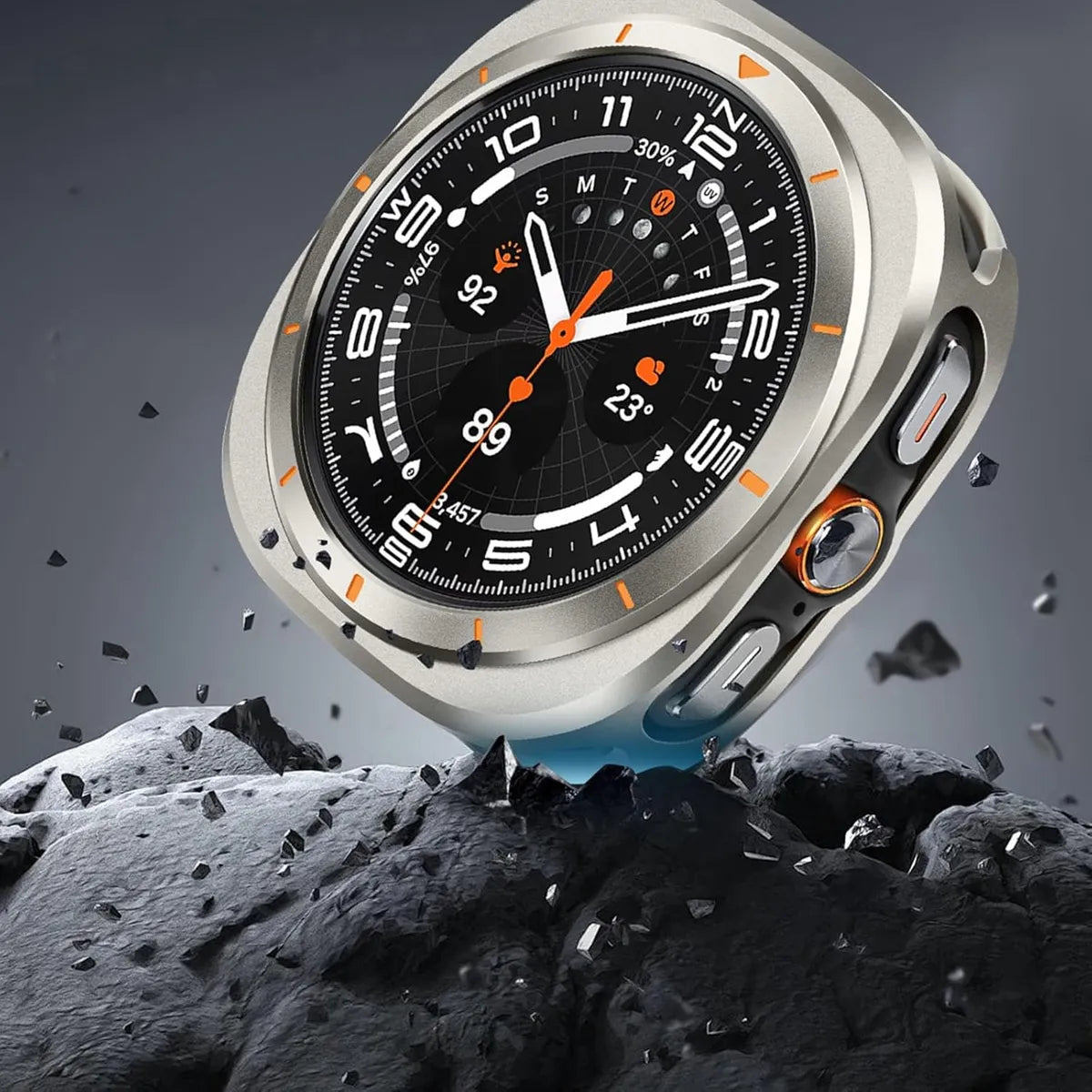 Funda Protectora Para Samsung Galaxy Watch Ultra 47 Mm, Carcasa De Metal Resistente Con Marco Trasero Cubierta De Aleación De Aluminio